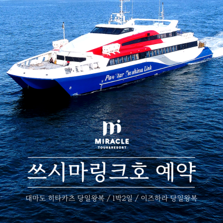 대마도 배편 쓰시마링크호 예약